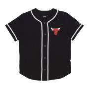 Chicago Bulls Baseball Jersey Zwart/Rood New Era , Black , Heren