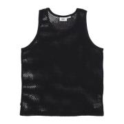 Mesh Tank Top Zwart Obey , Black , Heren