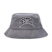 Geborduurde Logo Bucket Hat Grijs HUF , Gray , Heren