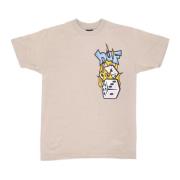 Klei Heren Tee Korte Mouw Crew HUF , Beige , Heren