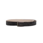 Suede Buckle Inlay Riem Brunello Cucinelli , Black , Dames