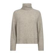 Veergrijs Rollneck Gebreide Trui MOS Mosh , Gray , Dames