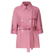 Roze Katoenen Trenchcoat Italië Fay , Pink , Dames