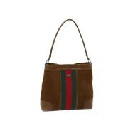 Pre-owned Suede gucci-bags Gucci Vintage , Brown , Dames