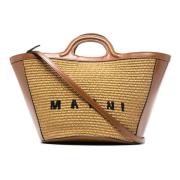 Tropicalia Zomer Tas Bruin Leer Marni , Brown , Dames