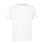 Katoenen Jersey Ronde Hals T-Shirt Eleventy , White , Heren