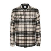 Alpaca Wool Over Shirt Prince of Wales Eleventy , Multicolor , Heren