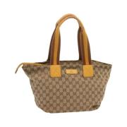 Pre-owned Canvas gucci-bags Gucci Vintage , Yellow , Dames