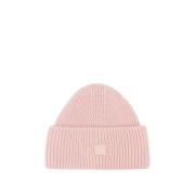 Roze Wol Face Beanie Acne Studios , Pink , Unisex