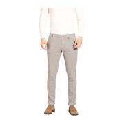 Slim Fit Chino Broek Milano Style Mason's , Gray , Heren