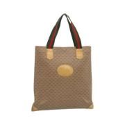 Pre-owned Canvas gucci-bags Gucci Vintage , Beige , Dames