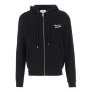 Katoenen Hoodie met Rits Maison Kitsuné , Black , Heren