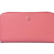 Pre-owned Leather wallets Chanel Vintage , Pink , Dames