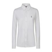 Wit Gebreid Langarmshirt Polo Ralph Lauren , White , Dames