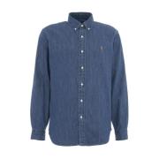 Overhemd in denim Polo Ralph Lauren , Blue , Heren