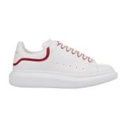 Witte Oversized Sneakers met Rode Inzet Alexander McQueen , White , He...