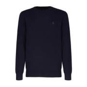 Blauwe Katoenen Trui met Logo Borduursel Ralph Lauren , Blue , Heren