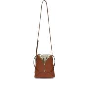 Bruine Curve Schoudertas met Clutch Jil Sander , Brown , Dames