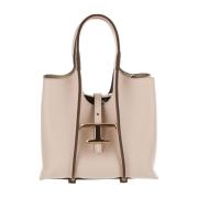 Leren Tas met Goudkleurige Band Tod's , Pink , Dames