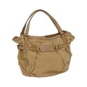 Pre-owned Leather gucci-bags Gucci Vintage , Beige , Dames