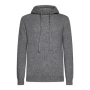 Grijze Hoodie Sweater Cappuccio Roberto Collina , Gray , Heren