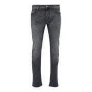 Stretch Cotton Denim Slim Fit Jeans Jacob Cohën , Blue , Heren