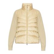 Cardigan met gewatteerde voorkant Moncler , Beige , Dames