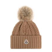 Wollen muts met pompon Moncler , Beige , Dames