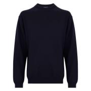 Blauwe Sweater Collectie Daniele Fiesoli , Blue , Heren