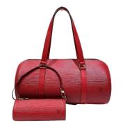 Pre-owned Leather handbags Louis Vuitton Vintage , Red , Dames