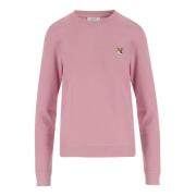 Katoenen Crew Neck Sweatshirt Logo Detail Maison Kitsuné , Pink , Dame...