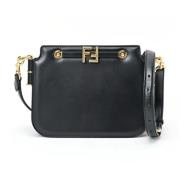 Pre-owned Leather shoulder-bags Fendi Vintage , Black , Dames