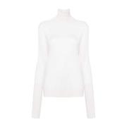 Kasjmier-Zijde Rolnek Shirt Fabiana Filippi , White , Dames