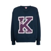 College Exaggerated Sweatshirt Kenzo , Blue , Heren