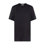 Geborduurd Logo T-shirt Max Mara , Black , Heren