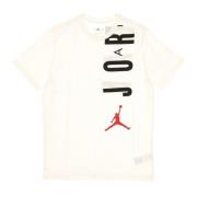 Air Stretch Crew T-shirt Wit/Zwart/Rood Jordan , White , Heren