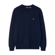 Blauwe Geborduurde Logo Trui Ralph Lauren , Blue , Heren