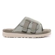 Suède Sandalen Salie Grijs Polyester Voering UGG , Gray , Heren