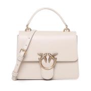 Love One Leren Handtas Beige Pinko , Beige , Dames