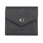 Leren Kleine Portemonnee Coach , Black , Dames