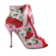 Bloemen Open Teen Hoge Hak Laarzen Dolce & Gabbana , Multicolor , Dame...