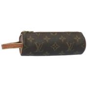 Pre-owned Canvas pouches Louis Vuitton Vintage , Brown , Dames