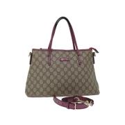 Pre-owned Canvas handbags Gucci Vintage , Beige , Dames