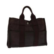 Pre-owned Canvas handbags Hermès Vintage , Brown , Dames