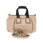 Pre-owned Leather handbags Chloé Pre-owned , Beige , Dames