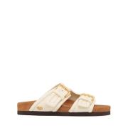 Witte Slide Sandalen VLogo Handtekening Detail Valentino Garavani , Wh...