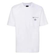 Witte Crew-neck T-shirt met Rits Fendi , White , Heren