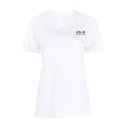 Wit Logo Print T-shirt Golden Goose , White , Dames