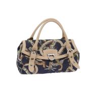 Pre-owned Cotton handbags Salvatore Ferragamo Pre-owned , Blue , Dames