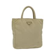 Pre-owned Nylon handbags Prada Vintage , Beige , Dames